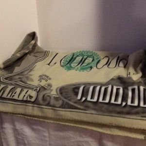 Million Dollar worded very soft 90”x40” throw blanket